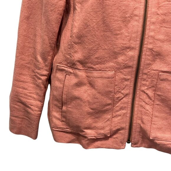 Loft Womens LInen Cotton Zip-Up Jacket Rose Pink Size 4 - Picture 6 of 8